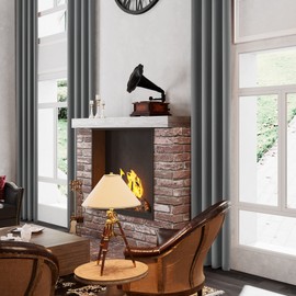 MAIHER Blackout Extra Long Curtain 240 Inches Length for Tall Windows, 20ft Length Thermal Insulated 2 Story Curtain for Living Room, High Ceiling, Grey (50" W x 240" L, 1 Panel)