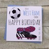 West Ham United Hammers FC Football Club Birthday Card -