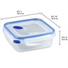 Sterilite Ultra-Seal 4 Cup Square, Airtight Food Storage Container, Latching