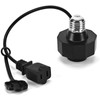 E26 Socket to AC Outlet Power Adapter, 2-Prong Plug Light