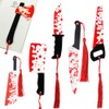 Horror Knife Acrylic Bookmark Set, Tassel Bookmarks for Halloween Fans