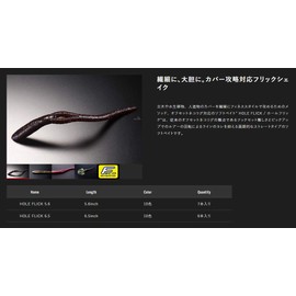 JACKALL Worm Hole Flick 5.6 Inch Natural Light Chart