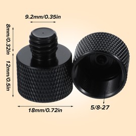 Mic Screw Adapter Thread 5/8 to 1/4 and 5/8 to 3/8 Adapter Microphone Stand Adapters for Microphone Stand for Tripod and Camera