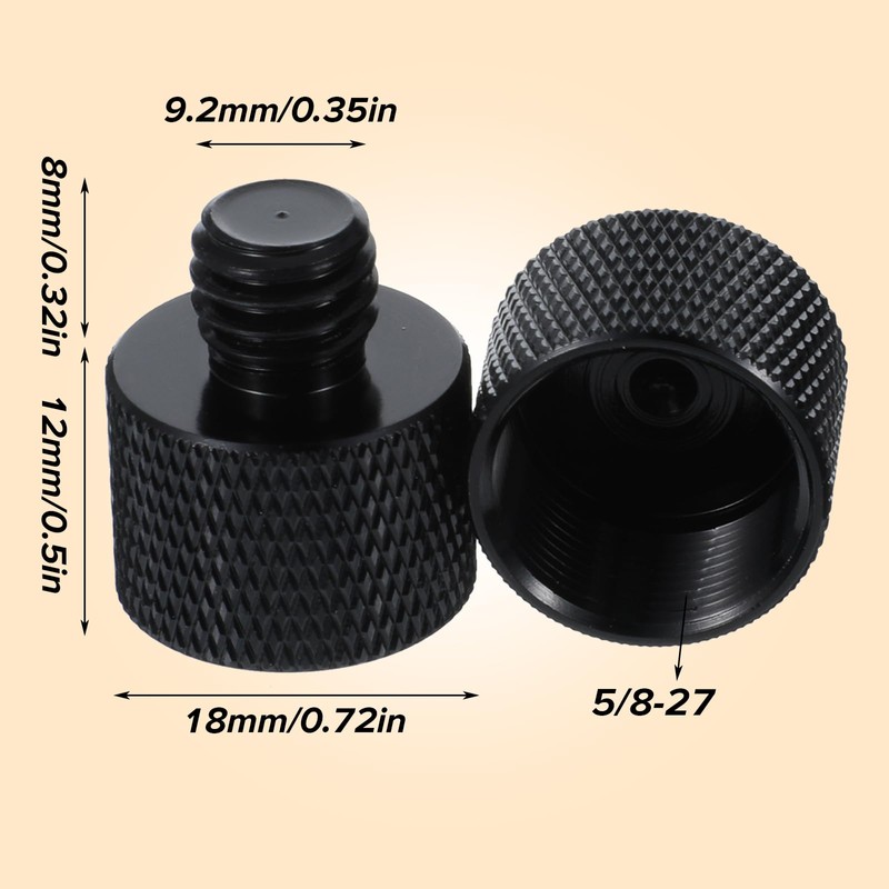 Mic Screw Adapter Thread 5/8 to 1/4 and 5/8 to