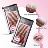 Beauty7 Brown Eyebrow Extensions Matte Individual Eyebrow False Lash Extension