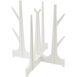 Marna K695W Polypropylene Bottle Drainer Stand (White/Slim), Foldable, Water Bottle Stand (W x H x D): 7.4 x 7.8 x 1.2 inches (18.8 x 19.8 x 3.1 cm)