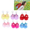 12 Pcs Sleeping Baby Pendant Key Ring Plush Fluffy Cute
