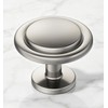 Satin Nickel Round Euro Style Cabinet Knobs, 1-1/4 Inch, 30