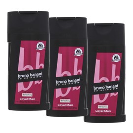 3 x bruno banani Loyal Man 3-in-1 Shower Gel for Body Hair & Face 250 ml