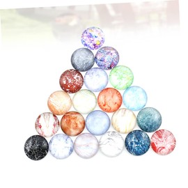 Operitacx 50 Pieces Flatback Craft Beads Cabochons Diamond Earrings Retro Earrings Loose Stone Beads Glass Stickers Craft Accessories DIY Round Sticker Round Marble Charm