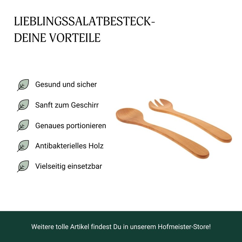 HOFMEISTER® Cooking Spoon, Spatula & Lifter Made of Elegant Cherry