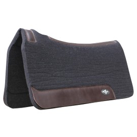 Professional's Choice 100% Steam-Pressed Wool Felt Saddle pad | Black 3/4" Felt | 28" x 30" pad Size