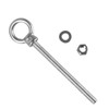 2Pcs Rustproof Lifting Shoulder Eye Bolt Metal Heavy Duty EyeBolts
