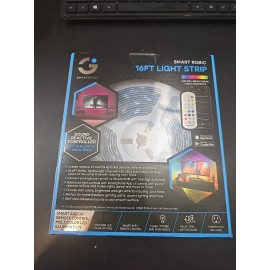 Smart Gear 16 ft Strip Lights, RGBIC Smart Light with Remote 150 LEDs - New