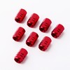 EBOOT 8 Pcs Red Tire Stem Valve Caps Wheel Valve