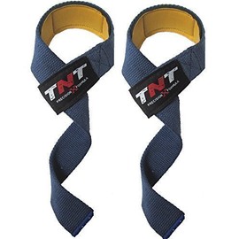 Top Gym 'VINTAGE' Original TNT - PADDED Weight Lifting Straps Pro Padded Weight Lifting Training Gym Straps