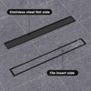 Bmvlffs 20 Inch Offset Linear Shower Drain Matte Black,2-in-1 Flat