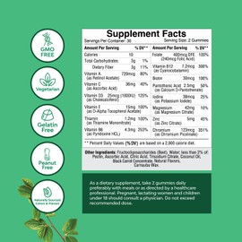 Teen Multivitamin Gummies 12-17 - Teen Girls & Boys Vitamins for Better Skin, Immunity, Mood & Energy Support - Growth Youth Supplements with Zinc, Magnesium, Vitamin A & C - 60 Count Pack