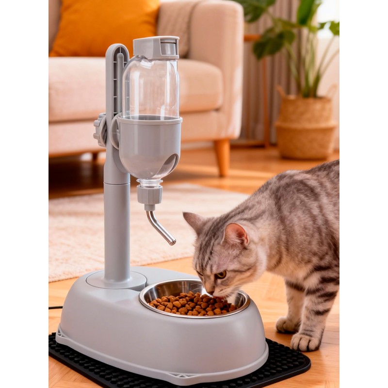 Chazcool Pet Water Dispenser, Pet Standing Water Dispenser Bowl, 2