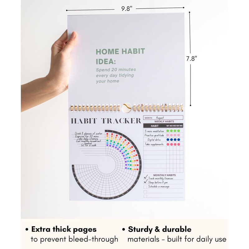 Lamare Habit Tracker Calendar – Premium Daily Habit Tracker Journal