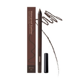 Waterproof Eyeliner Pencil, 2025 Waterproof Eyeliner Duo Sharpenable Eye Pencil, Longwearing Eye Makeup with Ultra-Fine Tip, Silky Smooth and Easy To Color (Pack of 1, Brown)