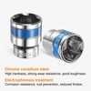 sourcing map 5pcs 1/2 Inch Drive 6-Point Socket 27mm CR-V