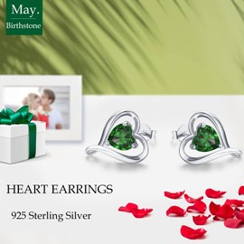 LAVUMO Earrings Silver 925 Rose Gold Women's Stud Earrings Set Gifts for Women Girlfriend Mum Best Friend Mother Grandma for Birthday Valentine's Day Christmas Jewellery Ladies, Sterling Silver, Cubic