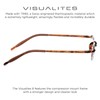 Visualites Unisex-Adult Vis8tor12 Rectangular Reading Glasses, Tortoise, 48 mm