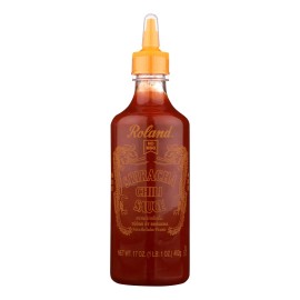 UD Roland Sriracha Spicy Chili Sauce Case of 12-17 oz Sweet Taste Chicken Tomato Garlic Salt Ingredients Bulk/Bulk Packaging