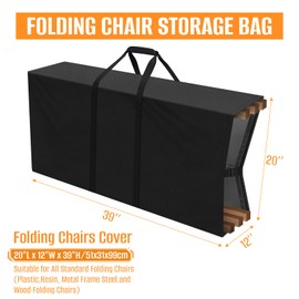 Kovshuiwe 2 Pack Chair Bag Folding Chair Carry Bag Nylon Storage Tent Bag with Handle Strap for Travel Outdoor Camping Sports-99x31x51cm