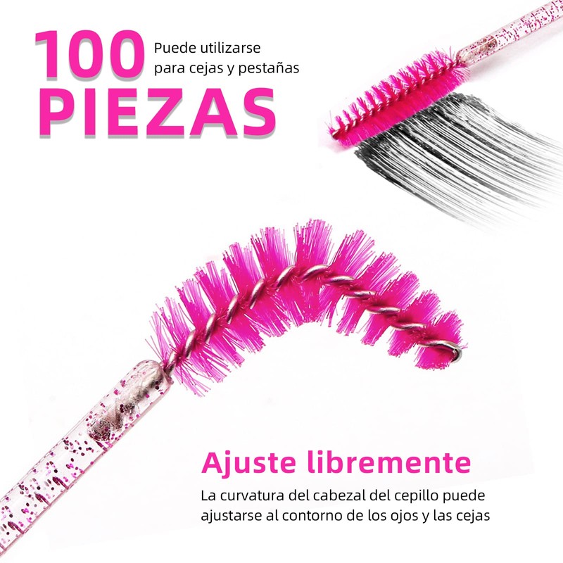 300 pcs Cepillos Desechables para Pestañas, Cepillos Labios y Microaplicador,