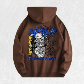 Hip - Hop Graphic Hoodie 100% Cotton US Warehouse 6 ColorsColor: Brown, Size: S