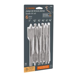 Truper J-BPT-6, Juego de brocas planas de manita, 6 piezas