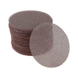 HEROFFIX 50 Pcs 5 Inch Abranet Sanding Mesh Anti-Clog Hook Loop Dust Free Net Sandpaper 120 Grit Brown Aluminum Oxide