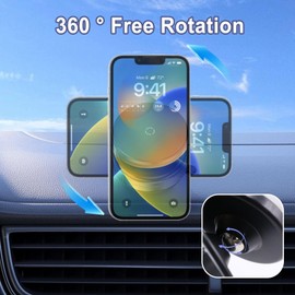 Rongrongago Vacuum Magnetic Phone Holder, 360° Rotatable Car Phone Holder, Portable Suction Phone Mount, Complete Accessories for Cars, Fitness, Home