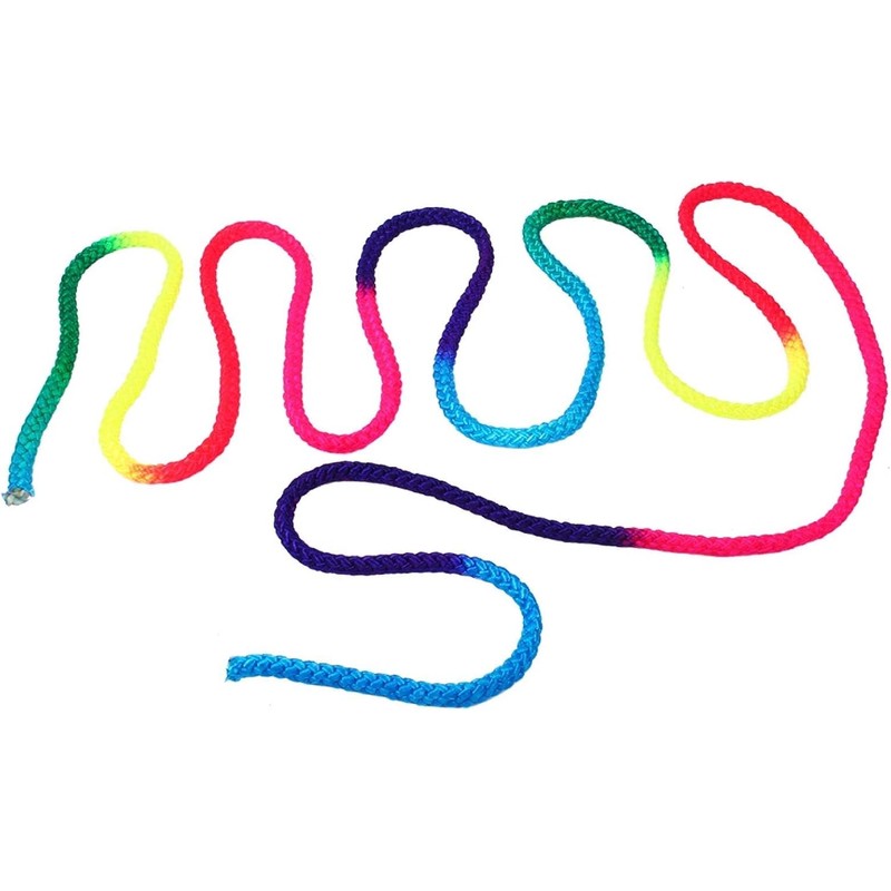 Cuerda de Saltar de Nylon Arcoíris para Gimnasia Rítmica y