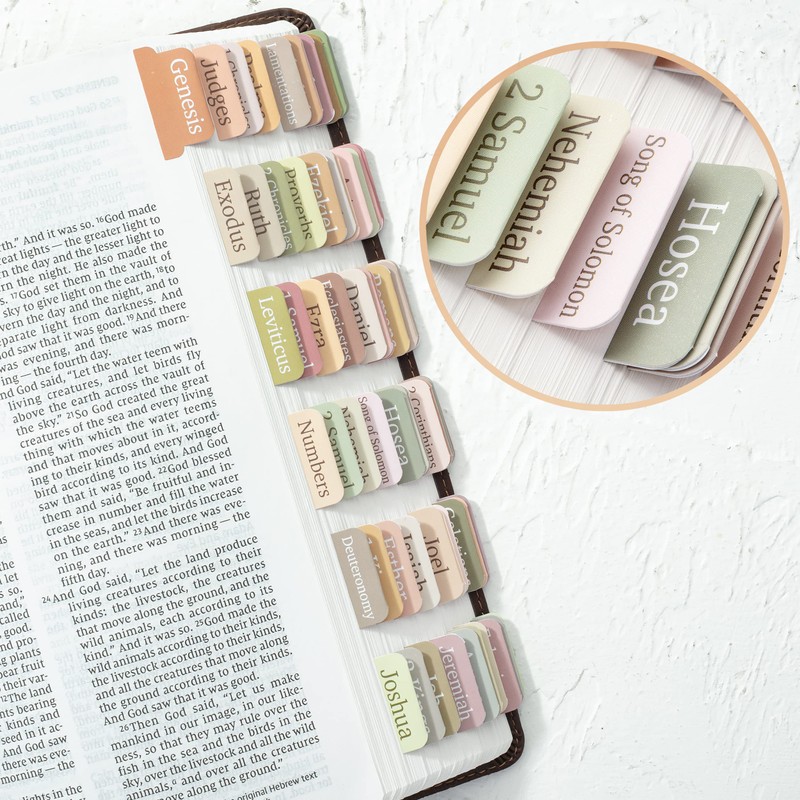 Mr. Pen Bible Tabs - Boho Theme, 75 Tabs, Laminated,