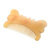 BIUDECO Natural Sheep Horn Wide Tooth Comb Thickened Carved Massage