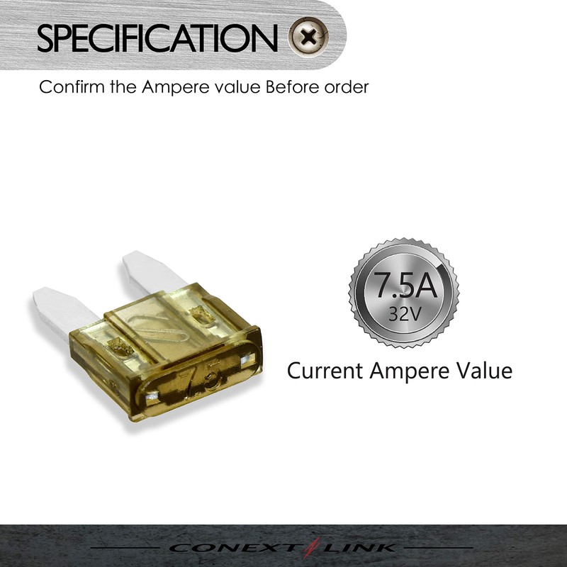 Conext Link ATM7.5-25 ATM Fuse, 25 Pack, 7.5 Amp