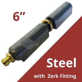 6" Bullet Hinge Steel Body & Pin, Brass Bushing & Grease Zerk 49753 (1)