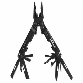 SOG SOG PowerAccess Deluxe All-Around Heavy Duty Stainless Steel Multi-Tool w/Nylon Sheath, Two Knife Blades, Can & Bottle Opener, Black