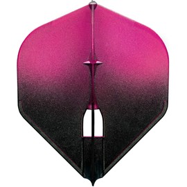 L-Style LS513 L-Flight Pro | Champagne Dart Flight Pro in Standard Shape with Two Tone Gradient, L1, Pink/Black
