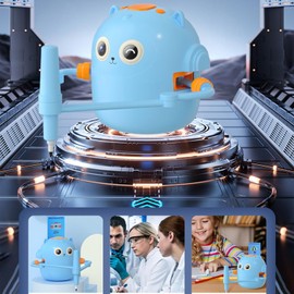 Smart Drawing Robot, Interactive Educational Painting Machine with 100 Learning Word Cards & Colored Pens for Boys & Girls Over 5 Years Old – Creative Drawing Companion