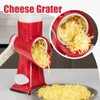 KEOUKE Rotary Cheese Grater with Handle Vegetable Cheese Shredder Slicer