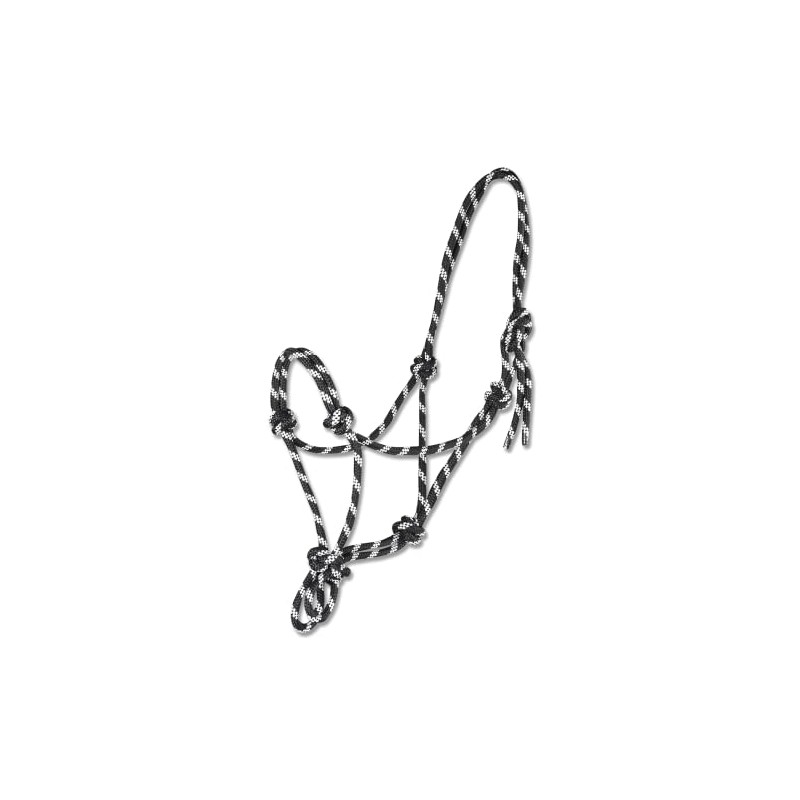 WALDHAUSEN Knotenhalfter, schwarz/weiß, Pony, schwarz/weiß, PON
