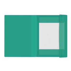 SKYDUE 4 Stück Sammelmappe A4, Postmappe A4 Schule, Mappe Aus Kunststoff Mit Gummizug, Eckspannermappe Für Zeichnungen, Dokumente, Papiere(Türkis)