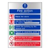 Landlord Direct Supplies General Fire Action 6 Message Sign -