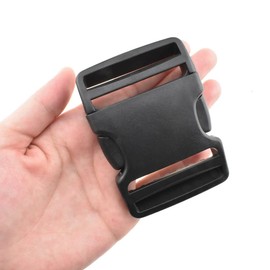Hao Pro 2" Width Quick Side Release Buckles Speedy Pinch Double Loop End Hold Tight Withstand Constant Motion Strong Plastic Clips Snaps 4 PCS for Nylon Webbing Strap Backpack Costume Dog Collars