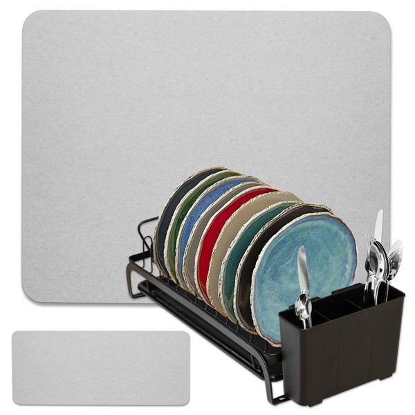 AquaTerra Diatomaceous Earth Drying Mat with Matching Sponge Caddy &