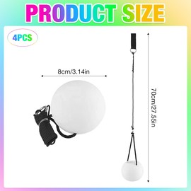 PLLYPE Set of 4 LED Poi Balls, Luminous POI Juggling Balls with Rainbow Colours and Strobe Effect, LED Poi Juggling Balls, Children's Adjustable Cords, Poi Ball Set for Beginners, Children and Adults